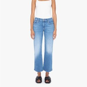 MOTHER Women's Blue Straight Leg Jeans